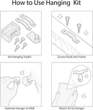 Large Canvas Wall Art Samurai Standing on Stairway in Night Forest with The Red Moon on Background, Painting Pictures - 60"x32"