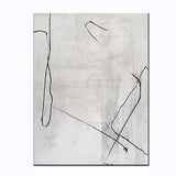 Large Size Handmade Oil Painting On Canvas Minimalism Black white lines Abstract Sofa Background Wall Art Home Hecoration Mural