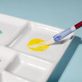 AOOKMIYA Large Square Ceramic Palette Chinese Painting Watercolor Oil Painting with 8 Grid Pure White Pigment Dish Art Supplies