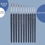 Linha caneta gancho extra-fina para pintura a óleo, pincel pintado à mão, guache, acrílico, cabelo macio, escova 00000