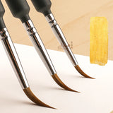 Linha caneta gancho extra-fina para pintura a óleo, pincel pintado à mão, guache, acrílico, cabelo macio, escova 00000