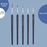 Linha caneta gancho extra-fina para pintura a óleo, pincel pintado à mão, guache, acrílico, cabelo macio, escova 00000