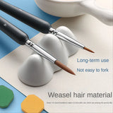 Linha caneta gancho extra-fina para pintura a óleo, pincel pintado à mão, guache, acrílico, cabelo macio, escova 00000