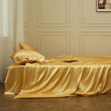 Luxury 100% Silk Bedding Set 19mm Mulberry Silk Duvet Cover Set 1 Silk Quilt Cover 1 Silk Bed Sheet 2 Silk Pillowcases