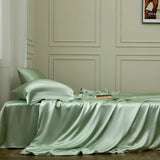 Luxury 100% Silk Bedding Set 19mm Mulberry Silk Duvet Cover Set 1 Silk Quilt Cover 1 Silk Bed Sheet 2 Silk Pillowcases