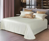 Luxury 80s Cotton Embroidery Bedding Set Frame Bed Sheets White Color