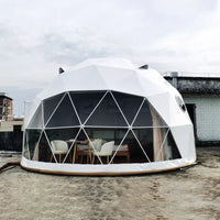 AOOKMIYA Luxury Large Space 7M Outdoor Camping Transparent PVC Glamping Geodesic Igloo Dome Safari Hotel House Event Tent