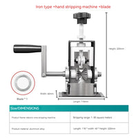 Mão Crank Wire Stripping Machine, Descascador de fios manual, Sucata, Ferramenta de reciclagem