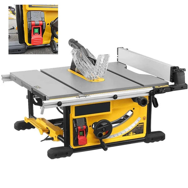 Máquina De Corte De Madeira Portátil, Multifuncional Woodworking Push Table Saw, Mesa Deslizante De Precisão