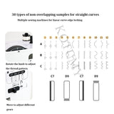 Máquina De Costura Portátil Multifuncional, Overlock Knitting, Botão Iniciar, 38 Pontos