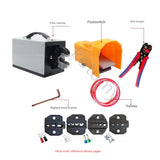 Máquina de crimpagem terminal multifuncional, ferramenta de crimpagem pneumática para tubular, pré-isolados, terminais pressionados a frio, 0,25-35m