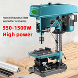 Máquina de perfuração industrial monofásica do agregado familiar pequeno, rotação 360 °, perfuração e trituração, broca de bancada tripla, 220V