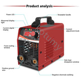 Máquina de soldadura elétrica do arco do metal, equipamento semiautomático do soldador, inversor, 110V, 220V