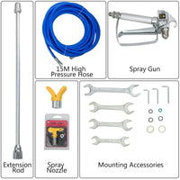 AOOKMIYA M819-A All-in-One Airless Paint Sprayer 15m Gun Spray Painting Extension Filter for Wall & Ceiling/Wood & Metal Paint
