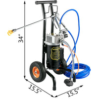 AOOKMIYA M819-A All-in-One Airless Paint Sprayer 15m Gun Spray Painting Extension Filter for Wall & Ceiling/Wood & Metal Paint