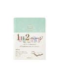 MIDORI Hibino Notebook 2024 A6 Daily (Camel 22291006) or (Blue Green 22290006) New, Daily Planner: Capture Your Day in 2 Pages