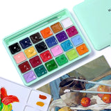 MIYA HIMI Gouache Paints Set 18/24colors 30ml Jelly Cup Non-Toxic Gouache Artist Watercolor Paint with Palette For Painting Art