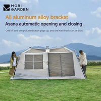 MOBI GARDEN Vinyl Black One Touch Automatic Tent Holiday Mountain Residence 10.9 Ridge Outdoor Camping Hiking Waterproof Tent