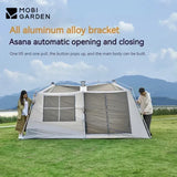 MOBI GARDEN Vinyl Black One Touch Automatic Tent Holiday Mountain Residence 10.9 Ridge Outdoor Camping Hiking Waterproof Tent