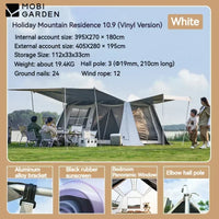 MOBI GARDEN Vinyl Black One Touch Automatic Tent Holiday Mountain Residence 10.9 Ridge Outdoor Camping Hiking Waterproof Tent