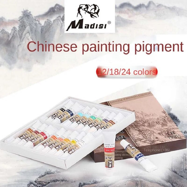 Madisi Chinese Painting Pigment 12/24 Color set Ink Painting Paste