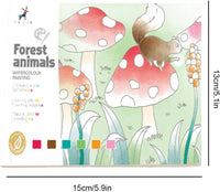AOOKMIYA  Magic Water Coloring Book | Interesting Toddles Watercolor Book - 20 Pages Water Coloring Book Set with Brush Palette DIY Painti