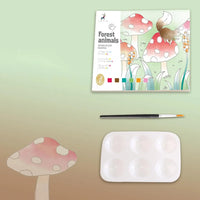 AOOKMIYA  Magic Water Coloring Book | Interesting Toddles Watercolor Book - 20 Pages Water Coloring Book Set with Brush Palette DIY Painti