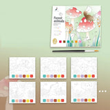 AOOKMIYA  Magic Water Coloring Book | Interesting Toddles Watercolor Book - 20 Pages Water Coloring Book Set with Brush Palette DIY Painti