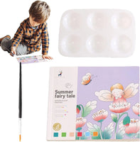 AOOKMIYA  Magic Water Coloring Book | Interesting Toddles Watercolor Book - 20 Pages Water Coloring Book Set with Brush Palette DIY Painti