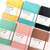 Makaron pontilhado Hardcover Notebook, 160 páginas, 100gsm, Papel branco marfim grosso, Revista com ou forrado para escrever, cores A5