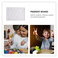 AOOKMIYA AOOKMIYA  Makeup Palettes Wave Gouache Color Mixing Tray Multi Hole Pallet Acrylic Painting Board Child