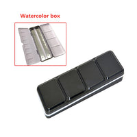 AOOKMIYA  Metal Empty Solid Watercolor Box Case Tin for 24 Colors Artist Drawing Paint Box Palette Professionals Painting Art Supplies
