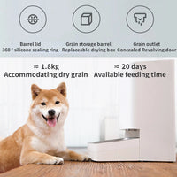 Mijia Intelligent Pet Automatic Feeding Machine 3.6L Large Capacity Stainless Steel for Cats Dogs Timed Feeding Implement
