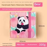 Mini Livro Aquarela Tecido, 300g, Polpa De Madeira, Grão Fino, Portátil, Viagem Sketchbook, Art Students, Pintura Especial, Art Supplies