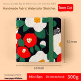 Mini Livro Aquarela Tecido, 300g, Polpa De Madeira, Grão Fino, Portátil, Viagem Sketchbook, Art Students, Pintura Especial, Art Supplies