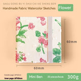 Mini Livro Aquarela Tecido, 300g, Polpa De Madeira, Grão Fino, Portátil, Viagem Sketchbook, Art Students, Pintura Especial, Art Supplies