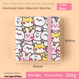 Mini Livro Aquarela Tecido, 300g, Polpa De Madeira, Grão Fino, Portátil, Viagem Sketchbook, Art Students, Pintura Especial, Art Supplies