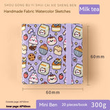 Mini Livro Aquarela Tecido, 300g, Polpa De Madeira, Grão Fino, Portátil, Viagem Sketchbook, Art Students, Pintura Especial, Art Supplies