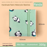 Mini Livro Aquarela Tecido, 300g, Polpa De Madeira, Grão Fino, Portátil, Viagem Sketchbook, Art Students, Pintura Especial, Art Supplies