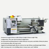 Mini Máquina De Torno De Metal, Rosqueamento, Semi-Automático, Máquina-Ferramenta CNC, Curso De 400mm