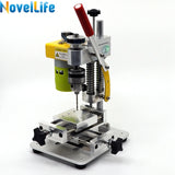 Mini furadeira de precisão cnc máquina de perfuração de mesa portátil perfurador de bancada b10 mandril metal madeira jade diy artesanato ferramenta