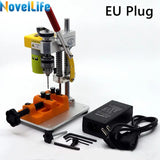 Mini furadeira de precisão cnc máquina de perfuração de mesa portátil perfurador de bancada b10 mandril metal madeira jade diy artesanato ferramenta