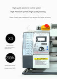 Mini torno de metal, ferramenta multifuncional para trabalhar madeira, torno CNC pequeno, 210V, 900W
