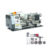 Mini torno de metal, ferramenta multifuncional para trabalhar madeira, torno CNC pequeno, 210V, 900W