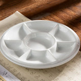 AOOKMIYA Mixing Trays Set Ceramic Palette Ink Dish Color Mixing Tray with Cover for Watercolor Gouache Painting