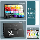 Miya Gouache Paint 42 Colors Artist Professional Gouache Paint Set New Upgrade Jelly Gouache Paints 80ml/Color Painting Supplies