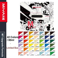 Miya Gouache Paint 42 Colors Artist Professional Gouache Paint Set New Upgrade Jelly Gouache Paints 80ml/Color Painting Supplies