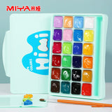 Miya HIMI-Conjunto de tintas guache, paleta em estojo portátil, copo gelatinoso, design não tóxico para profissionais, 18 24 cores x 30ml