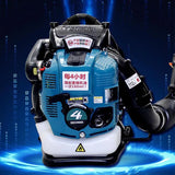 Mochila Gasolina Ventilador para Remoção de Poeira, Aspirador de Jardim de Alta Potência, Quatro Tempos Neve Ventilador, 76 cc