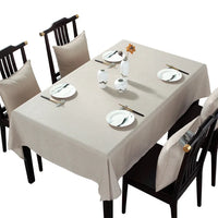 Modern minimalist solid color cotton linen dining table cloth waterproof and oil resistant